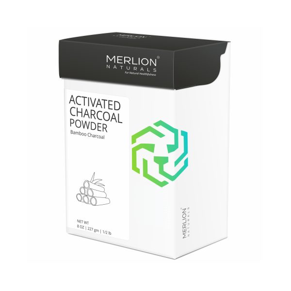 Merlion Naturals Activated Charcoal Powder Bamboo Shell Charcoal 227 gm