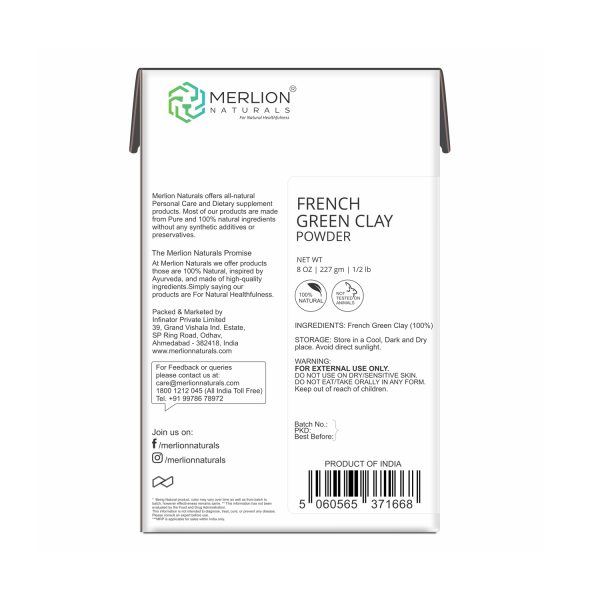 Merlion Naturals French Green Clay Powder 227 g