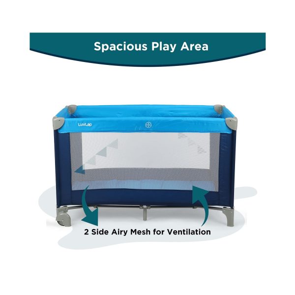 LuvLap Sunshine Baby Playpen blue
