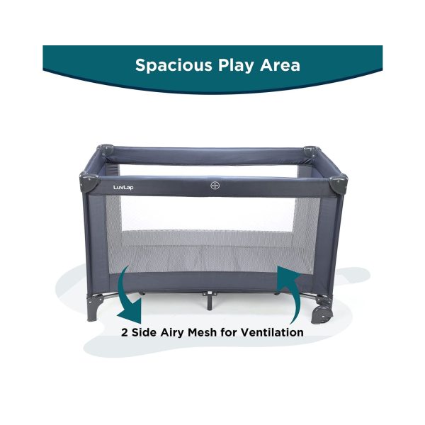 LuvLap Sunshine Baby Playpen grey