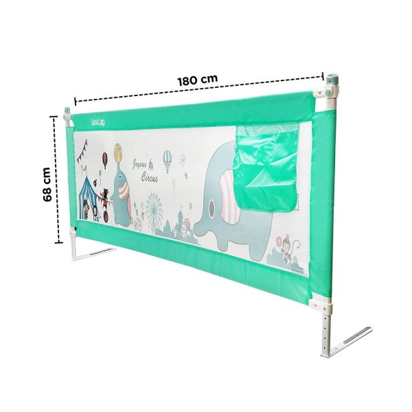 LuvLap Comfy Baby Bed Rails Blue