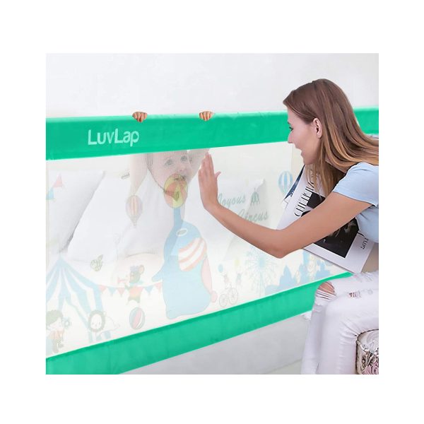 LuvLap Comfy Baby Bed Rails Blue