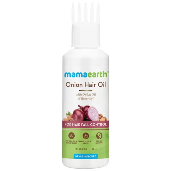 Mamaearth Onion Hair Oil For Hair Regrowth and Hair Fall Control 50ml -  Cureka - Online Health Care Products Shop