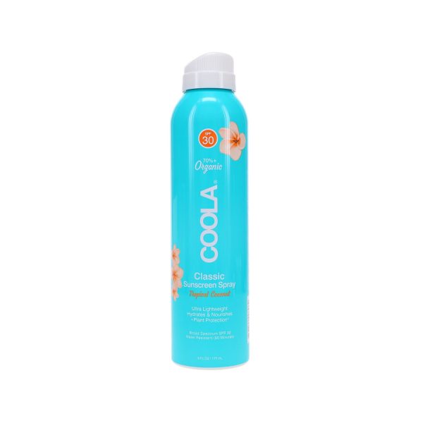 COOLA Classic Body Organic Sunscreen Spray SPF 30 – 177ml Tropical Coconut
