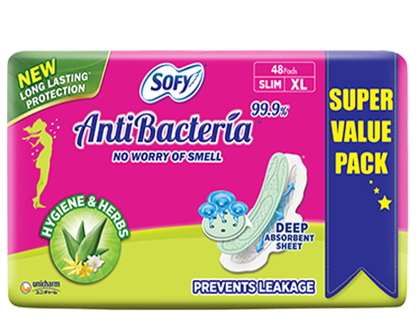 Sofy AntiBacteria Extra Long Pads 48 Pads Sofy AntiBacteria Extra Long Pads 48 Pads