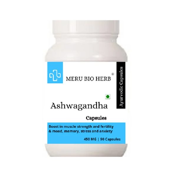 Meru Bio Herb Ashwagandha Capsules (90 Capsules)
