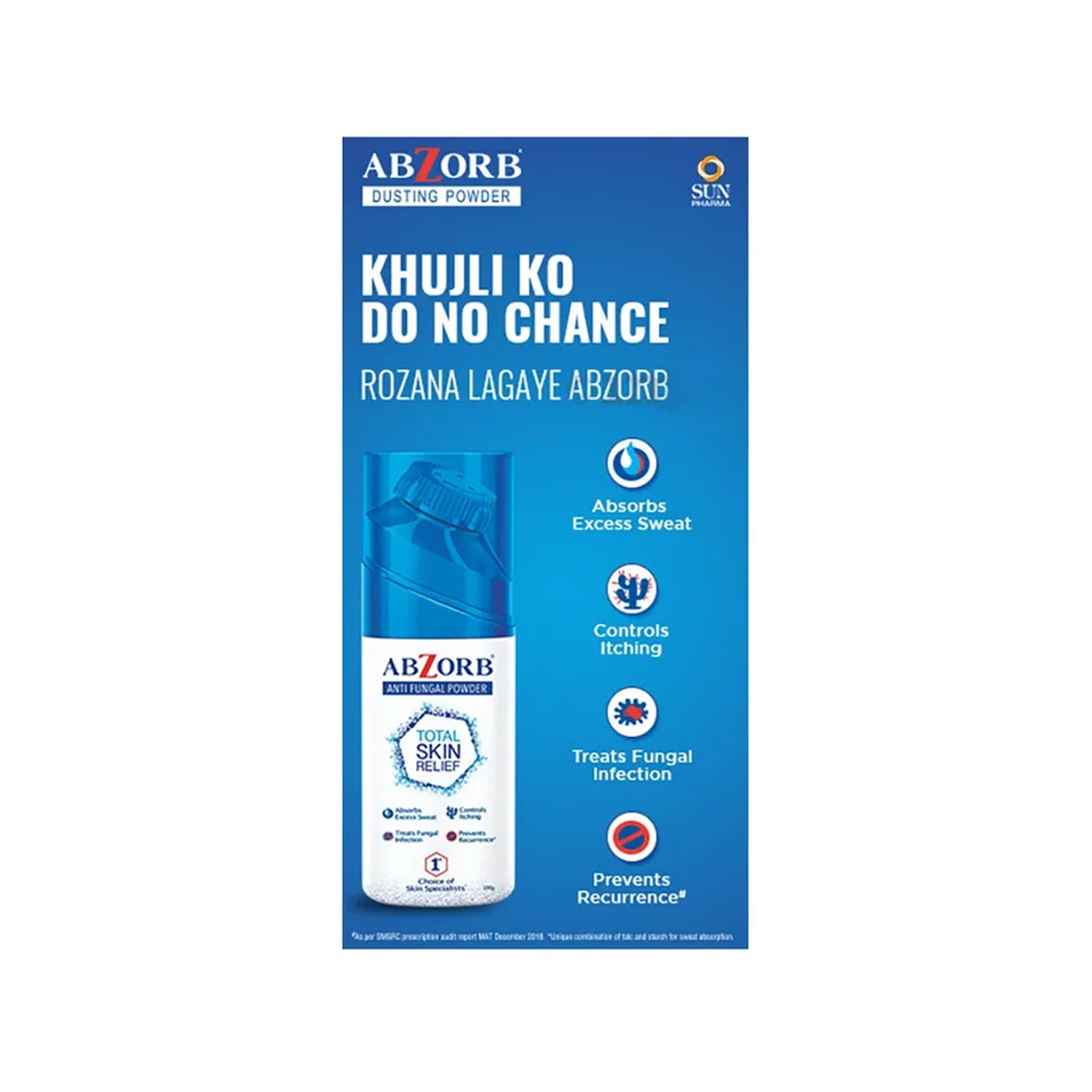 Abzorb Anti Fungal Dusting Powder 100g Cureka Online Health Care