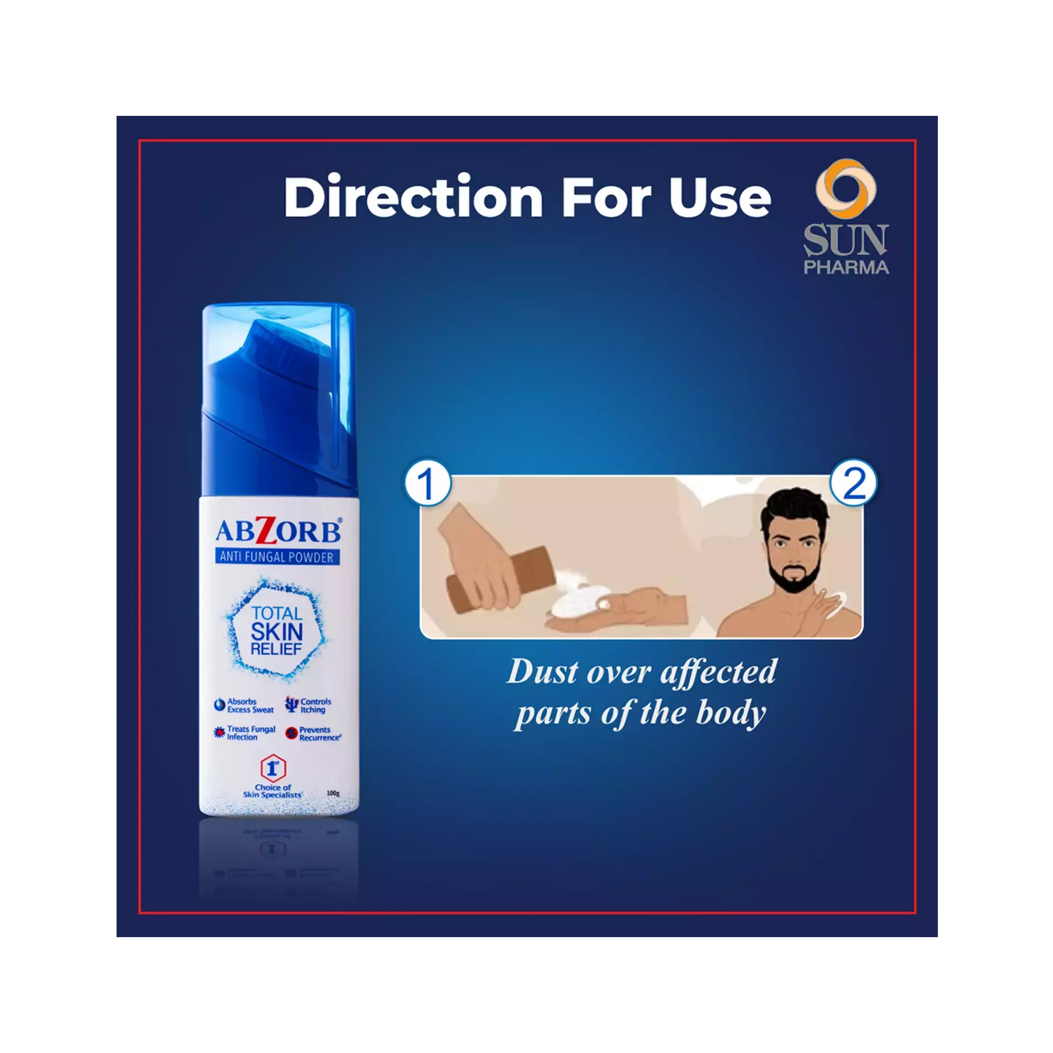 Abzorb Anti Fungal Dusting Powder 100g Cureka Online Health Care