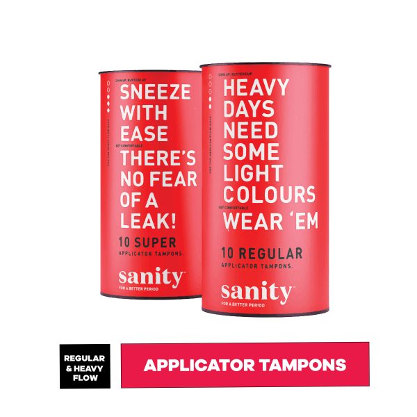 1. Regular and Super - Pack of 20 Sanity Regular and Super Applicator Tampons – Pack of 20