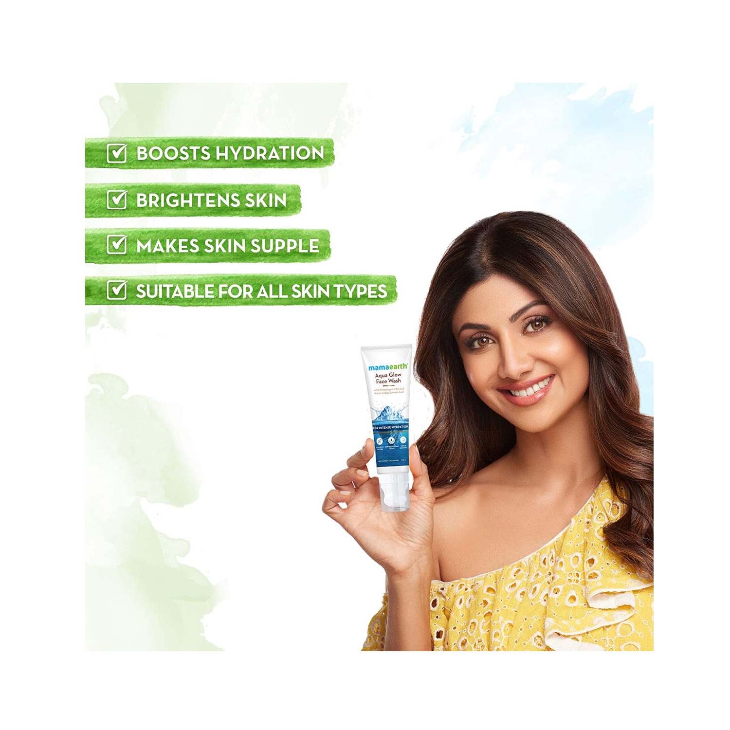 Buy Mamaearth aqua glow facewash 100ml Cureka