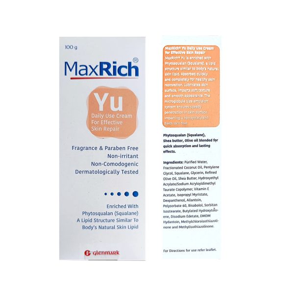 Glenmark MaxRich Yu Daily Use Cream 100g - Cureka - Online Health Care  Products Shop