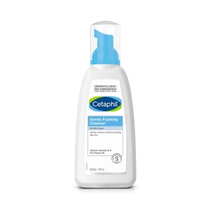 Cetaphil Gentle Foaming Cleanser for All Skin Types – 236 ml | Foaming Face Wash with Vitamin E, B5 | Dermatologist Recommended | Paraben, Sulphate Free