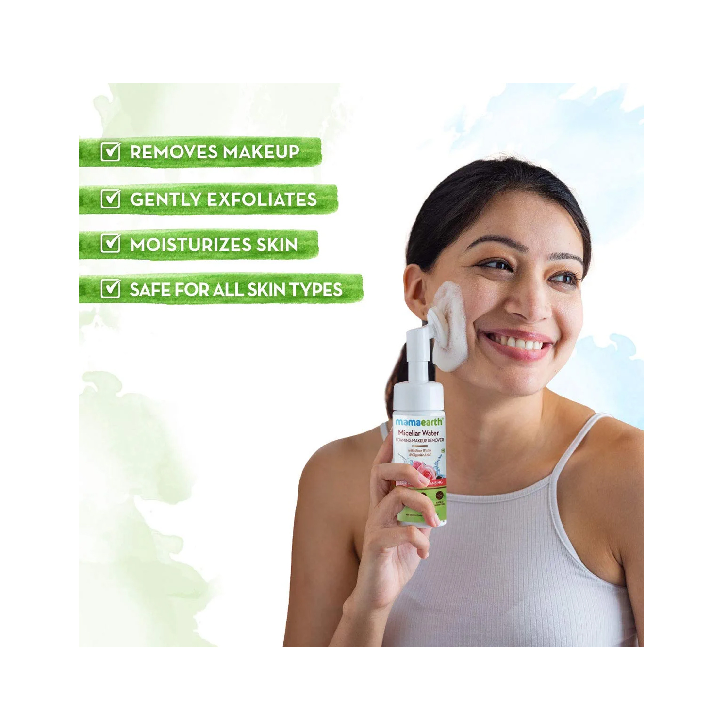 Mamaearth Micellar Water Foaming Makeup Remover 150ml Cureka Online