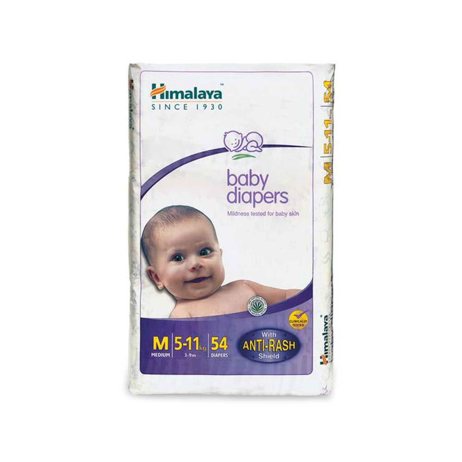 Himalaya Baby Diapers Tape Style Medium (511 kg) 54 Diapers