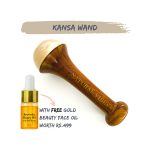 Natural Vibes Kansa Face Massage Wand with FREE Gold Beauty Elixir Oil