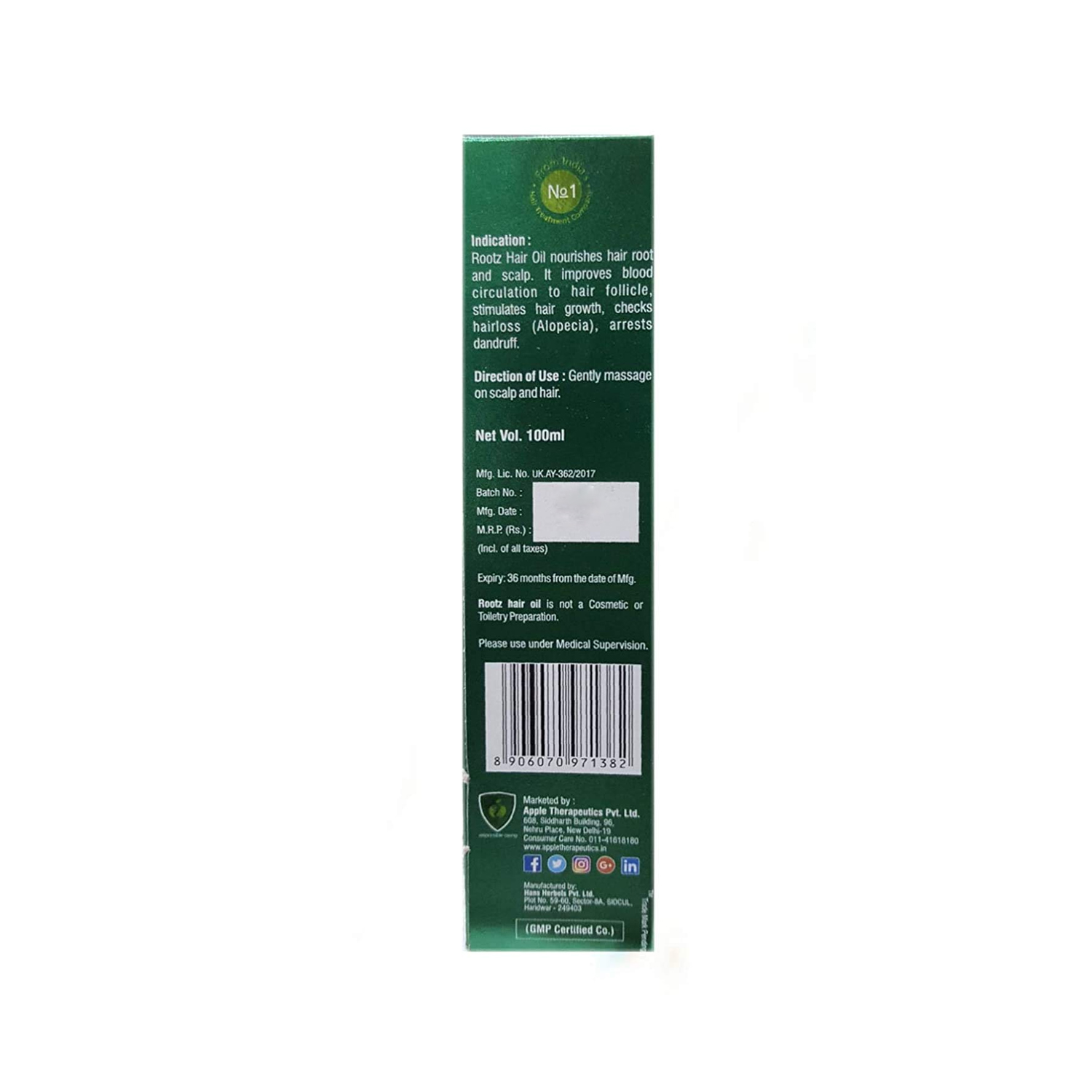 Rootz on sale hair oil