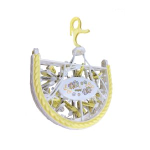Chinmay Kids Plastic Foldable Hanger with 24 Clips