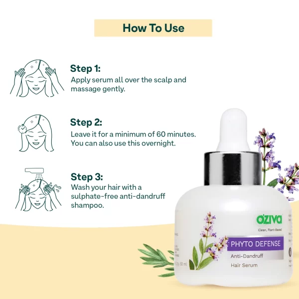 Oziva Phyto Defense Anti-Dandruff Hair Serum (50ml) - Cureka - Online  Health Care Products Shop