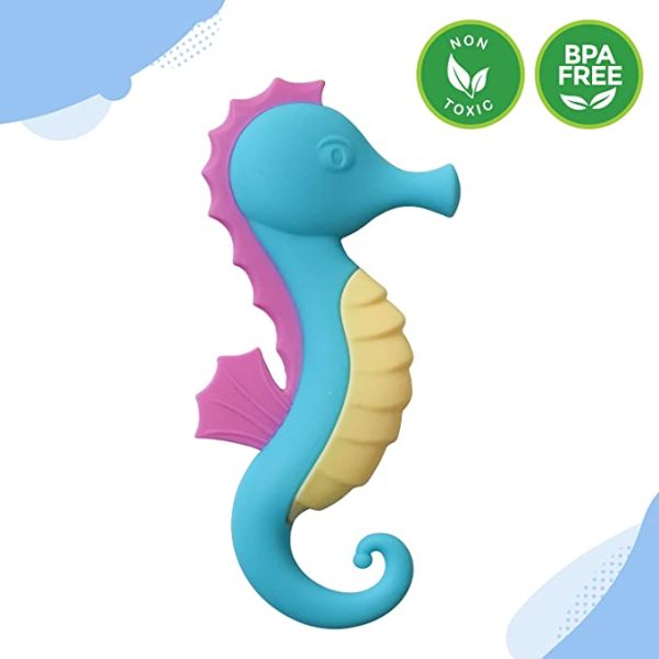 LuvLap Silicone Baby Teether Sea Horse