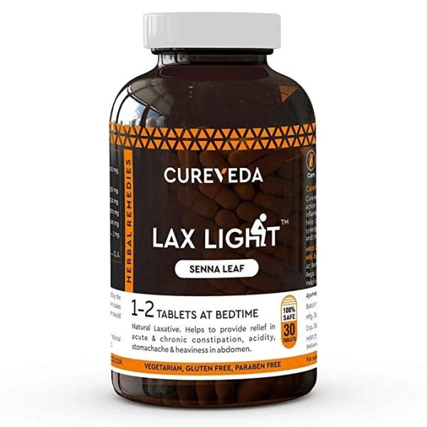Cureveda Lax Light Constipation Relief (30 Veg Capsules)