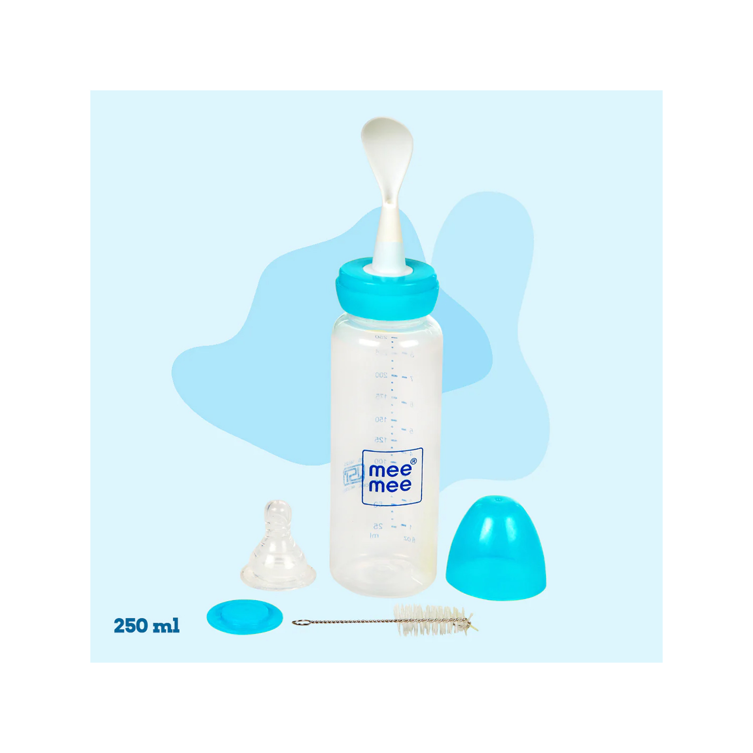 Mee Mee Feeding Bottle with Spoon 250ml Cureka