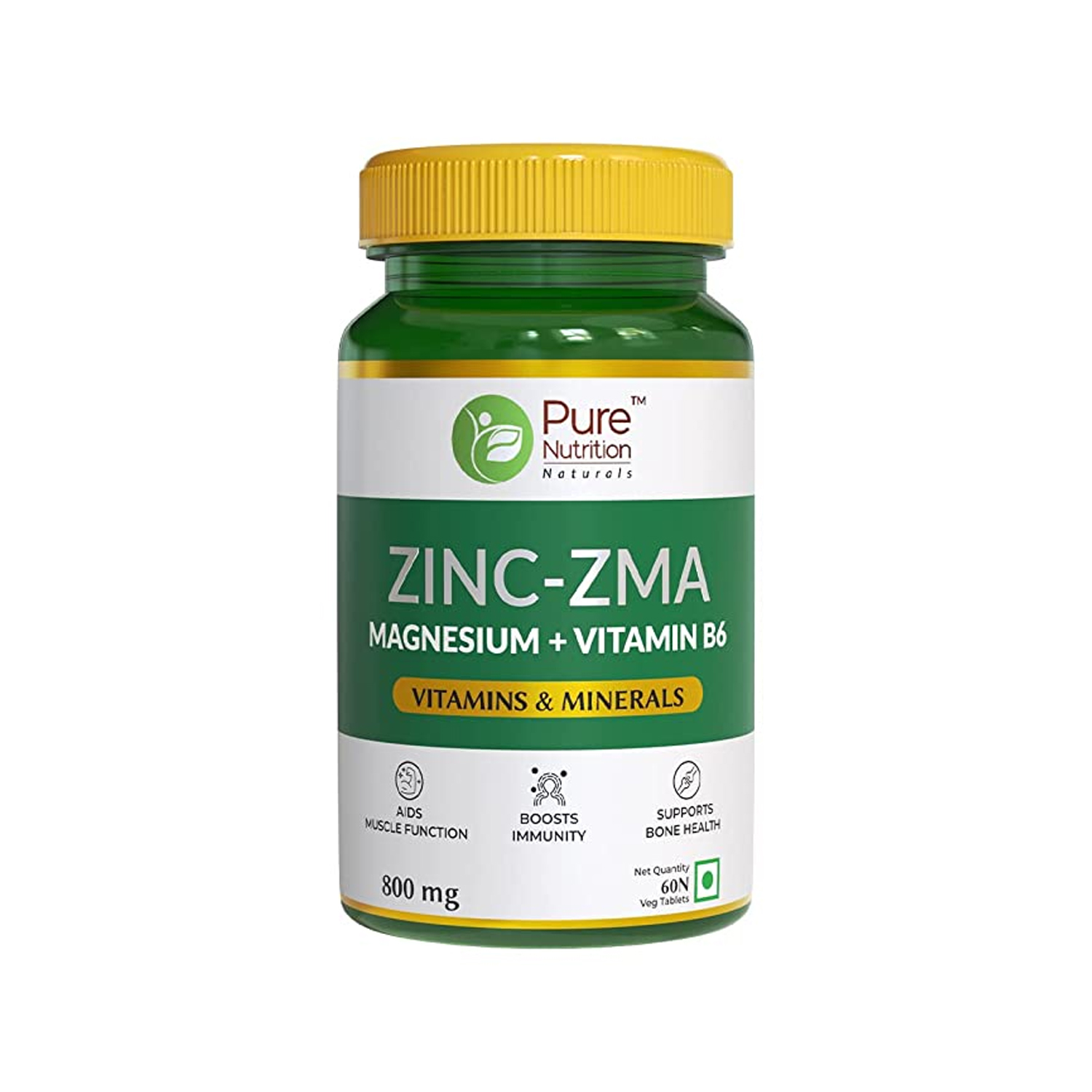 Pure Nutrition Zinc ZMA (60 Veg Tablets) - Cureka - Online Health