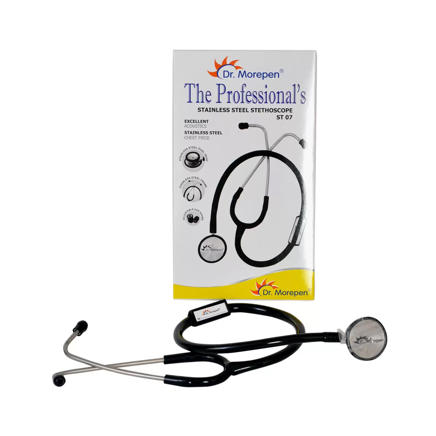 Dr Morepen ST07 Stainless Steel Stethoscope Cureka Online Health