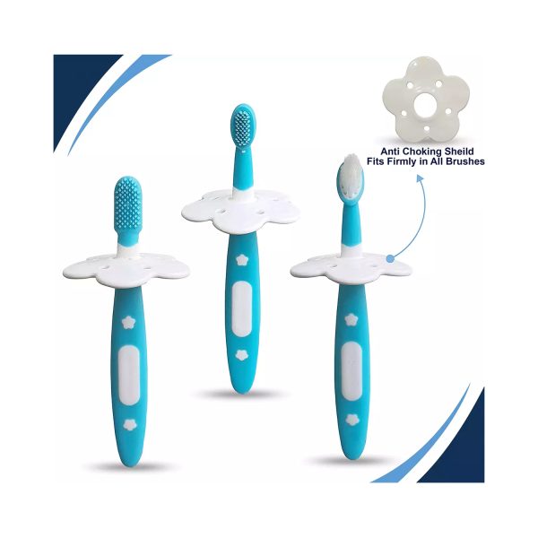 LuvLap Baby 3 Stage Training Toothbrush Set