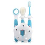 LuvLap Baby Training Toothbrush Set White/Blue