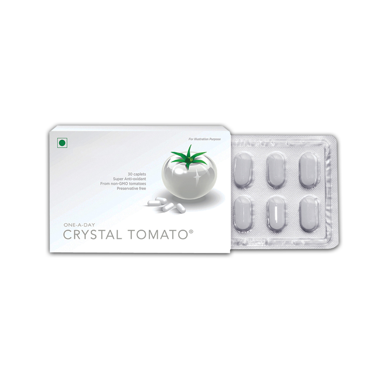 Crystal tomato tablets 30 Caplets Antiageing pills Dermatologist