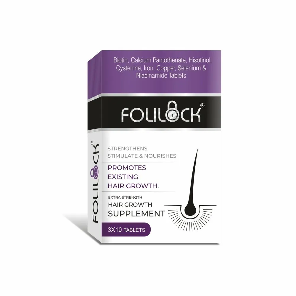 Folilock Hair Growth Supplement (3×10 Tablets) - Cureka - Online Health  Care Products Shop