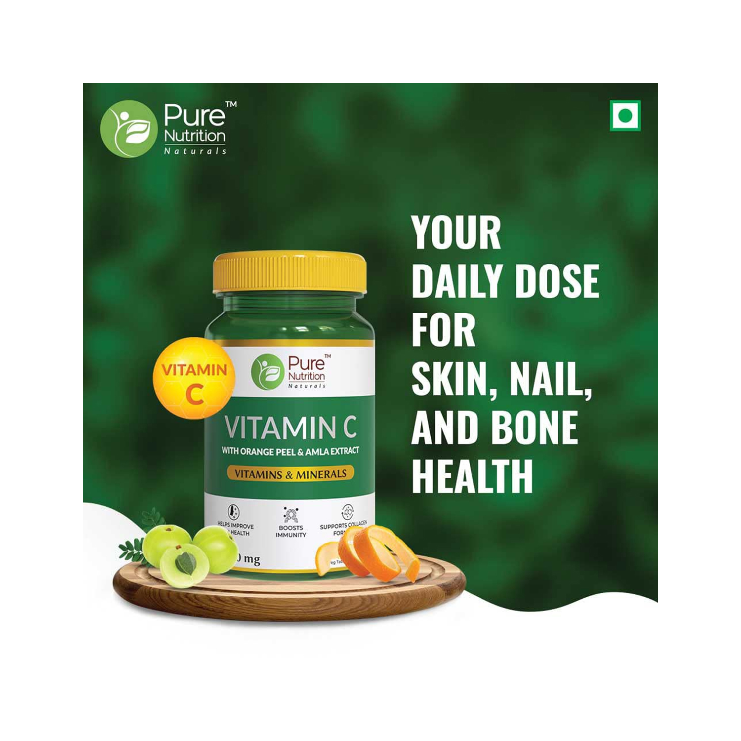 Pure Nutrition Vitamin C (60 Veg Capsules) Cureka Online Health