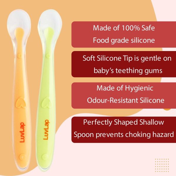 LuvLap Joy Star Baby Self-Feeding Spoon Set of 2 (Magenta/White) - Cureka -  Online Health Care Products Shop