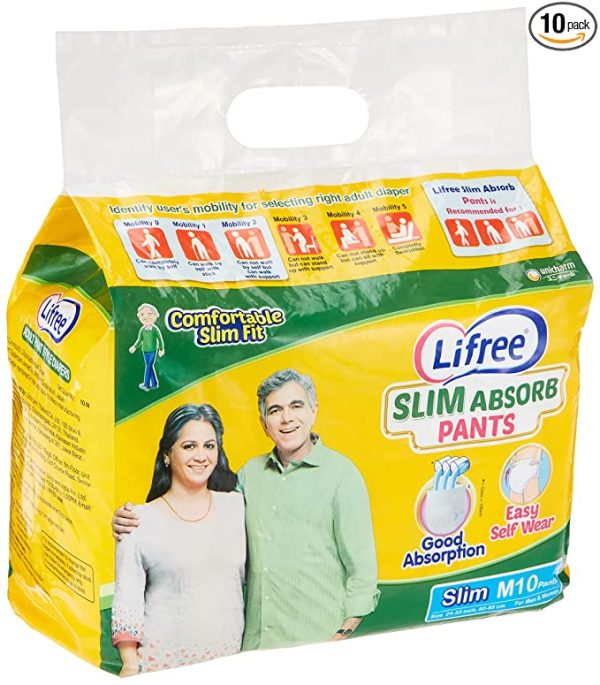 Lifree Absorbent Pants Adult Diaper Unisex Large Buy packet of 10 diapers  at best price in India  1mg