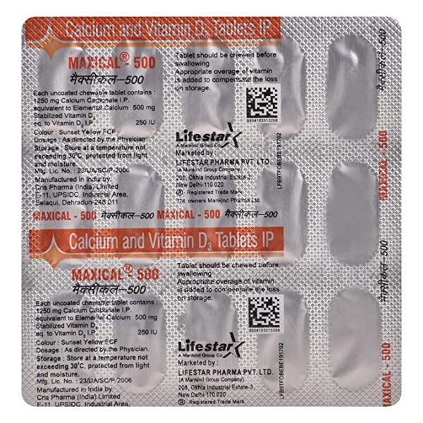Maxical500 (6 x 15 Tablets) Cureka Online Health Care Products Shop