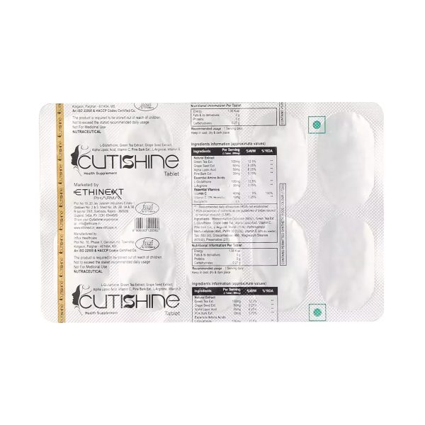 Cutishine Glutathione Tablets 10 Cutishine Glutathione Tablets 10