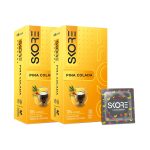 Skore Pina Coloda Flavoured Condoms (10 Condoms in 1 Pack) – Pack of 2