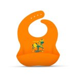 LuvLap Silicone Baby Bib (Orange)