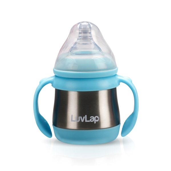 LuvLap Steel Feeding Bottle (240 ml) Blue