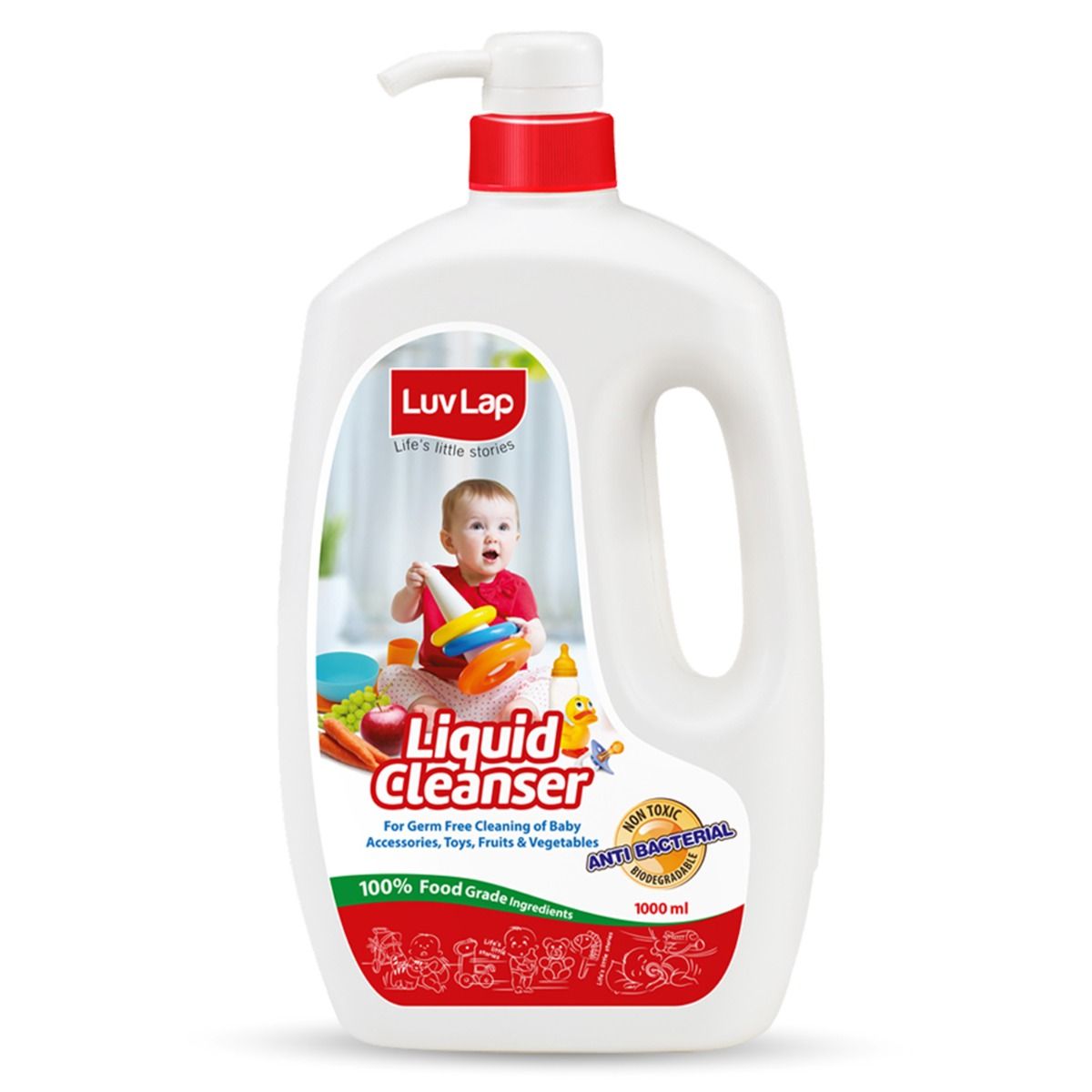 LuvLap Baby Liquid Bottle Cleanser (1Ltr)