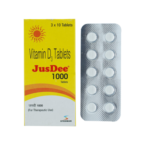 21 (1) Jusdee Vitamin D3 1000 IU Tablets (3×10)