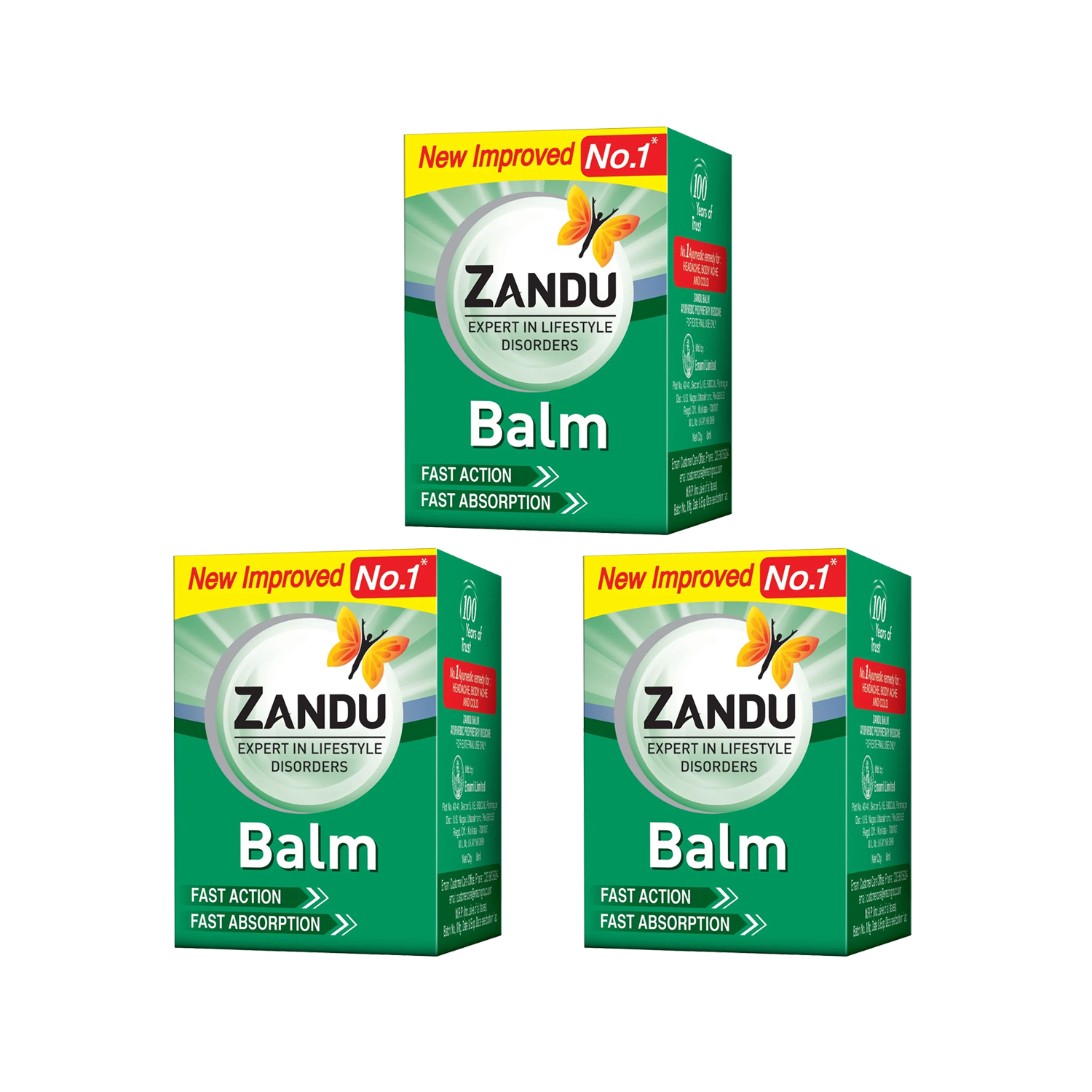 Zandu Balm – 8ml (Pack of 3)