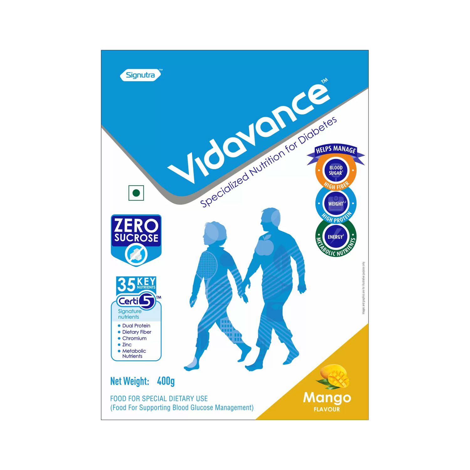 Vidavance Nutritional Powder for Diabetes & Pre Diabetes Mango Flavour