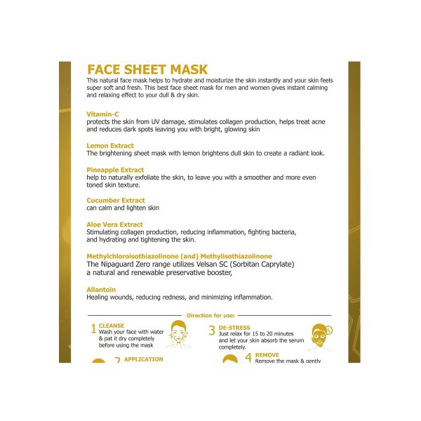 Cosderma Vitamin C Face Sheet Mask