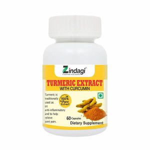 Zindagi Turmeric Extract with Curcumin Capsules (60 Capsules)