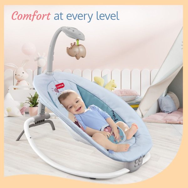 LuvLap Joy N Giggles Baby Rocker Gray Cureka Online Health