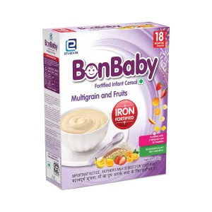 Evexia Bonbaby Fortified Infant Cereal Multigrain and Fruits for Babies from 18 Months - 300g
