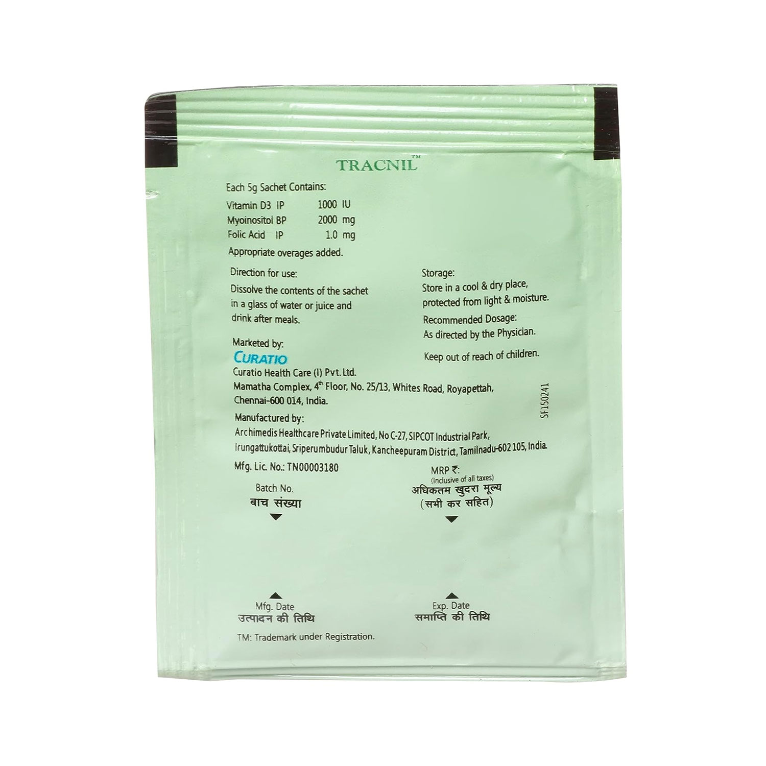 Curatio Tracnil 5g Sachets