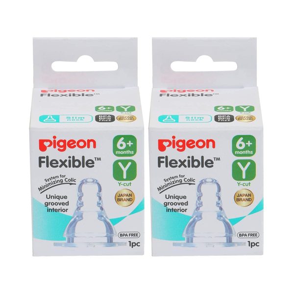 Pigeon Peristaltic Nipple (Slim Neck)- (Y) 1 Pcs – (Pack of 2)