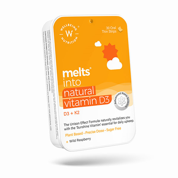 Wellbeing Nutrition Melts into Natural Vitamin D3 Oral Thin Strip